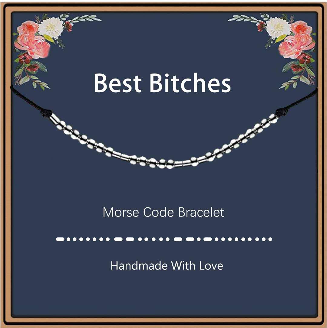Morse Code Bracelets for Women - Inspirational Jewelry Gift for Her, Best Friend, Birthday, Graduation | Stylish & Meaningful Accessory for Everyday Wear, Special Occasions & Gifting