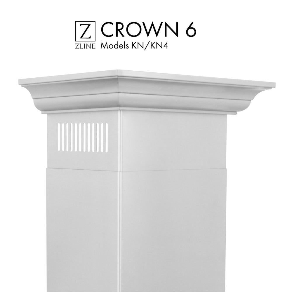 ZLINE CM6 Crown Molding Profile for Wall Mount Range Hood - KN/KN4 Series | Perfect Kitchen Upgrade for Modern & Traditional Homes