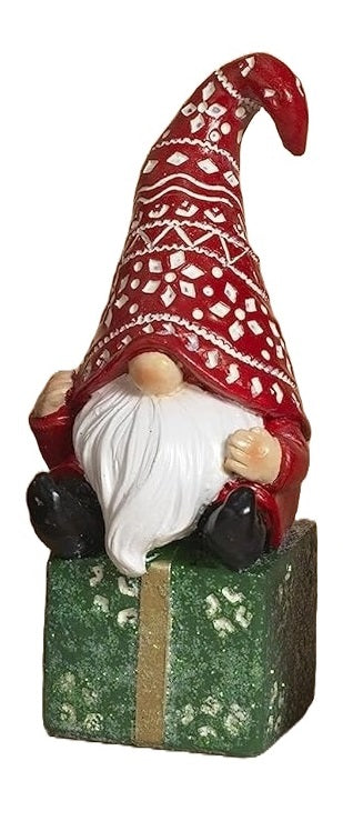 5 Pack Resin Sitting Gnome Statues - Garden Decor, Lawn Ornaments for Outdoor & Indoor Use - Perfect for Patio, Yard, Home Decoration and Gift Giving