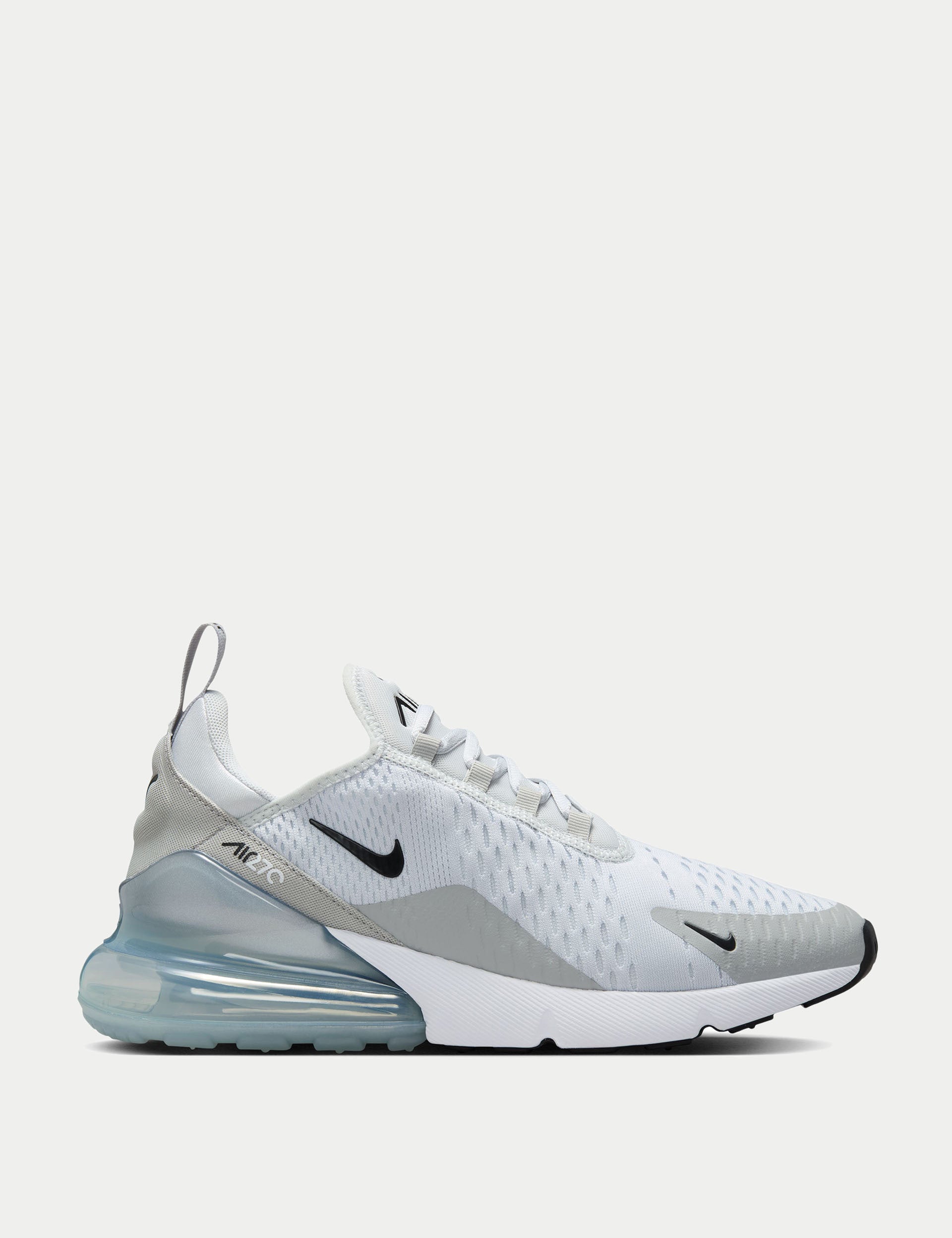 Nike Air Max 270 Running Shoes - Pure Platinum/Black/Light Smoke Grey - Comfortable Cushioned Sneakers for Men & Women | Perfect for Jogging, Gym Workouts & Casual Wear