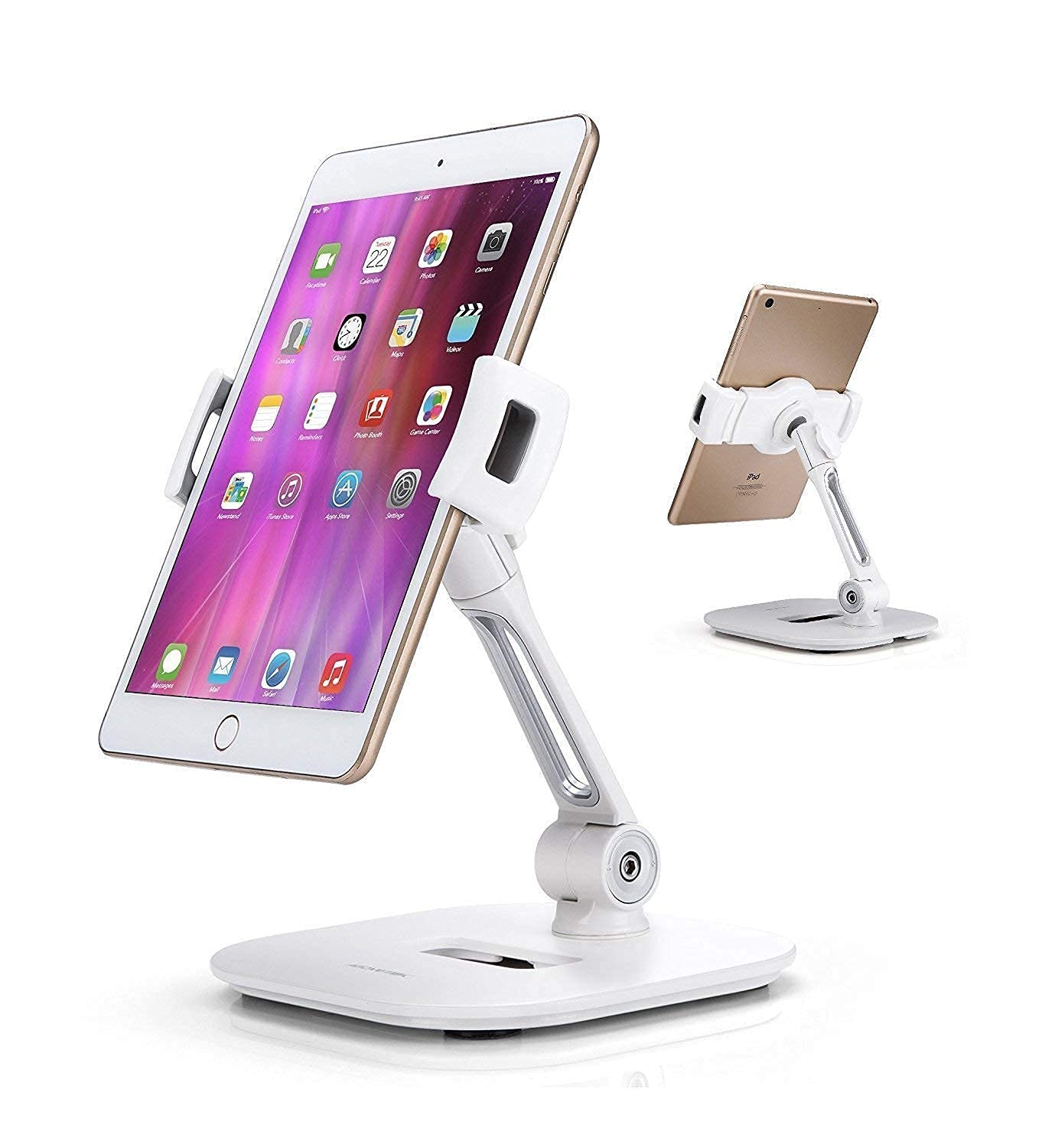 AboveTEK Premium Aluminum Tablet Stand Holder - Adjustable for 4-13.5