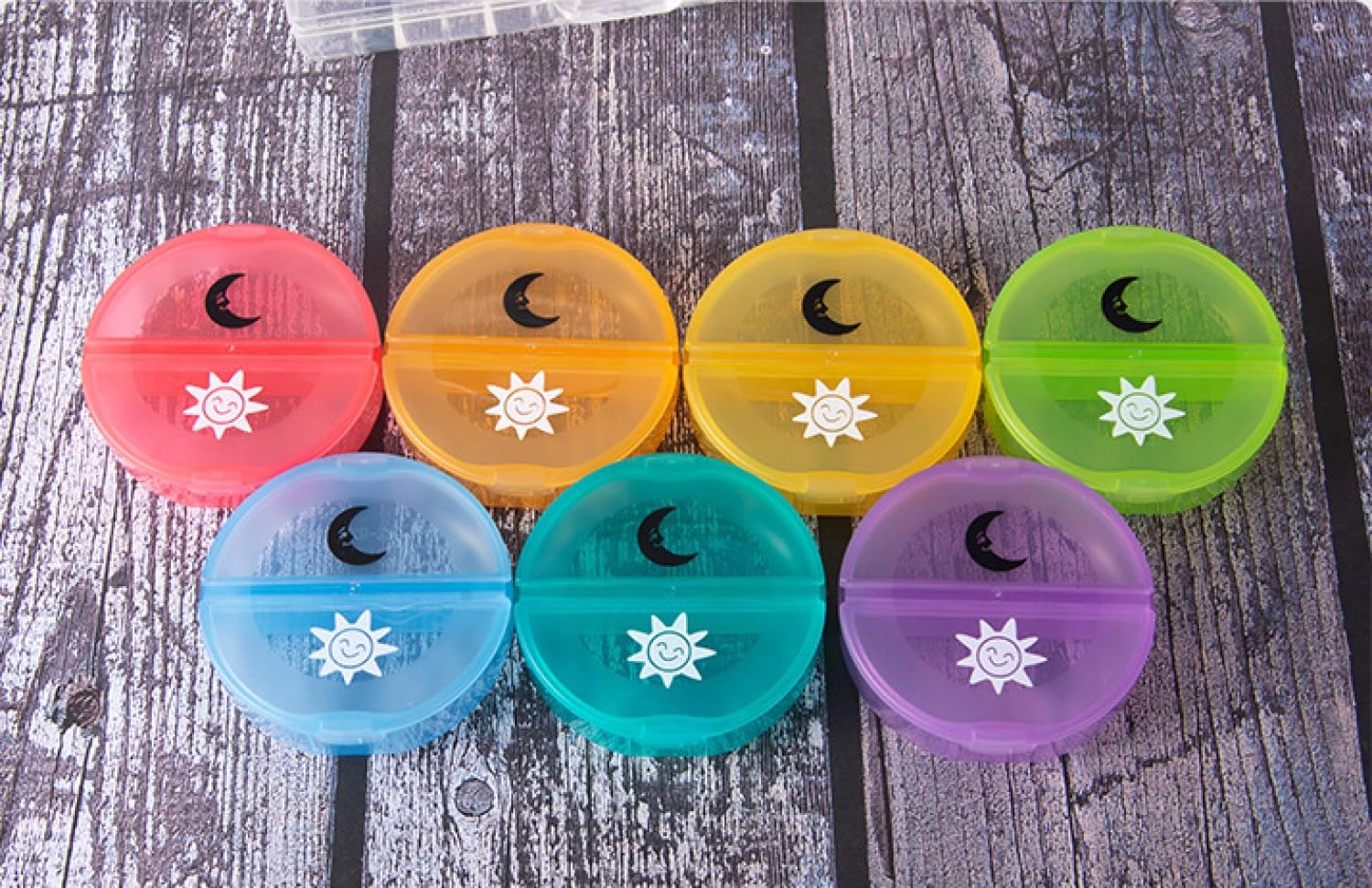 7-Day Pill Organizer with AM/PM Compartments - Round Moisture-Proof Medicine Dispenser Box for Daily Vitamin & Medication Storage (Black) | Perfect for Travel, Home Use & Elderly Care