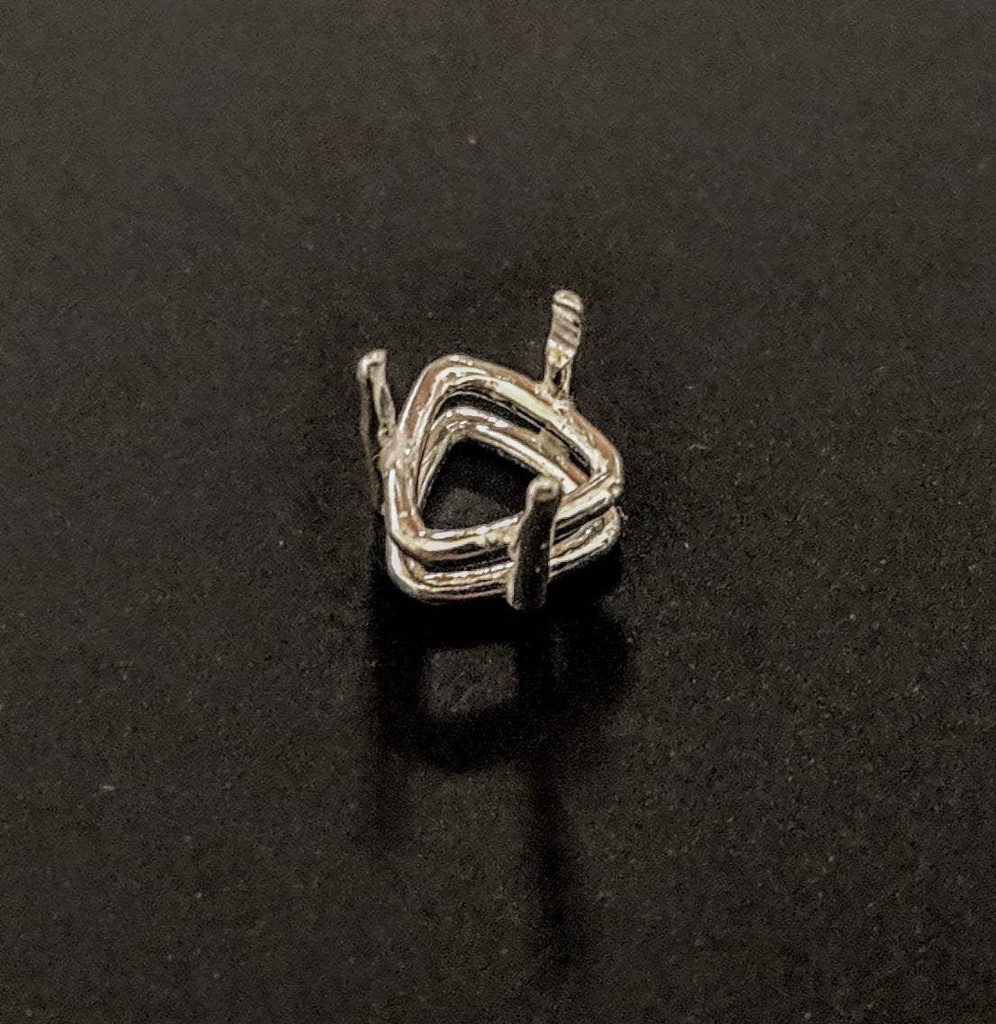 5-12mm Trillion Cut Solid Sterling Silver or 14kt Gold Wire Basket - Custom Jewelry Making Supplies for Rings, Earrings & Pendants | DIY Crafting, Gift Giving & Special Occasions