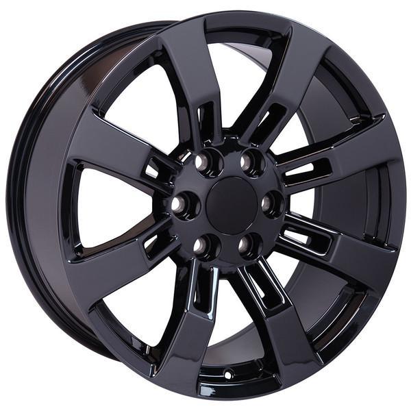 20 Inch Black Chrome Wheel Replacement for Chevy Avalanche 2002-2013 | OEM Style Replica Rim 9507855 | Perfect for Off-Roading & Truck Customization
