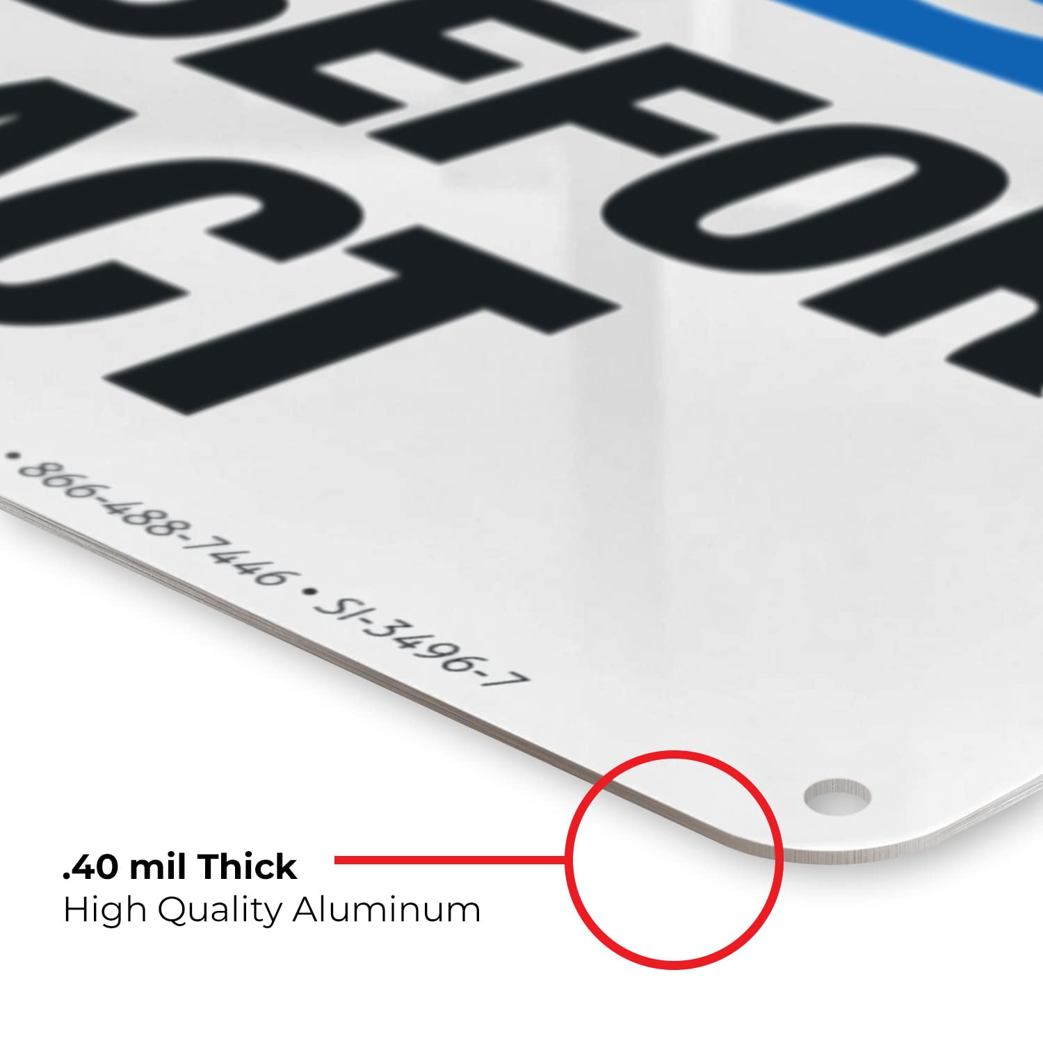 Think Before You Act OSHA Notice Sign - 10x7 Inches Rust-Free .040 Aluminum, Fade Resistant for Indoor/Outdoor Use - Made in USA | Workplace Safety, Construction Sites, Warehouse Warning Signs