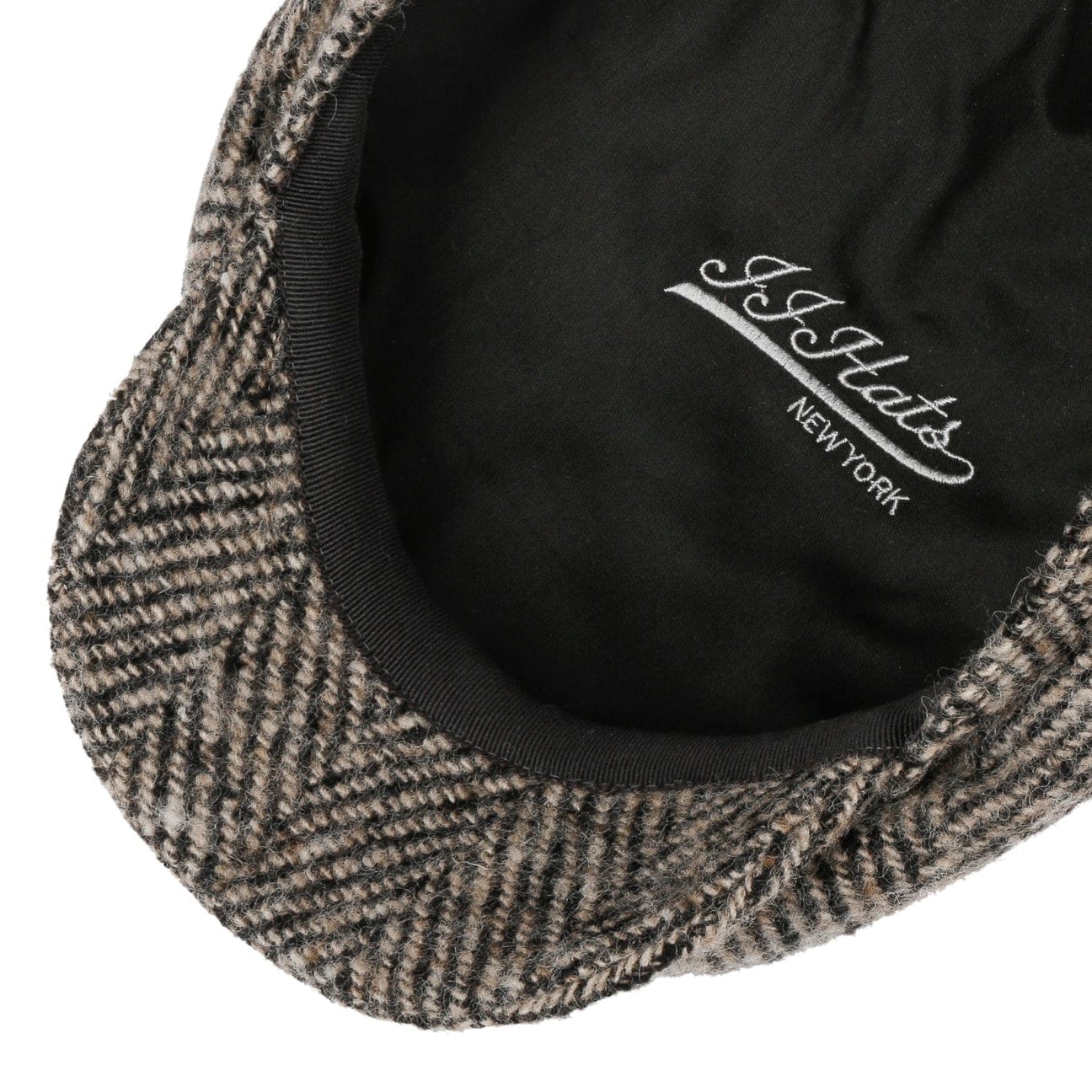 JJ Hats Men's Herringbone Virgin Wool Driver Cap - Classic Vintage Style for Outdoor Activities, Driving, and Casual Wear