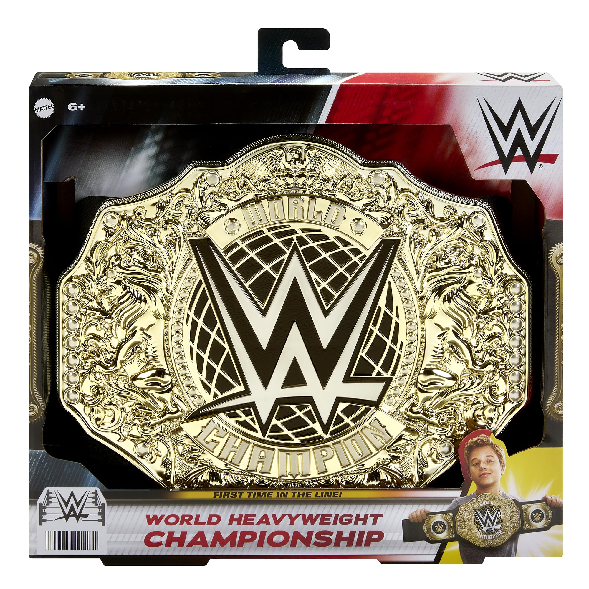 Authentic WWE World Heavyweight Championship Toy Wrestling Belt - Replica Title for Kids & Collectors - Perfect for Cosplay, Role Play & Display