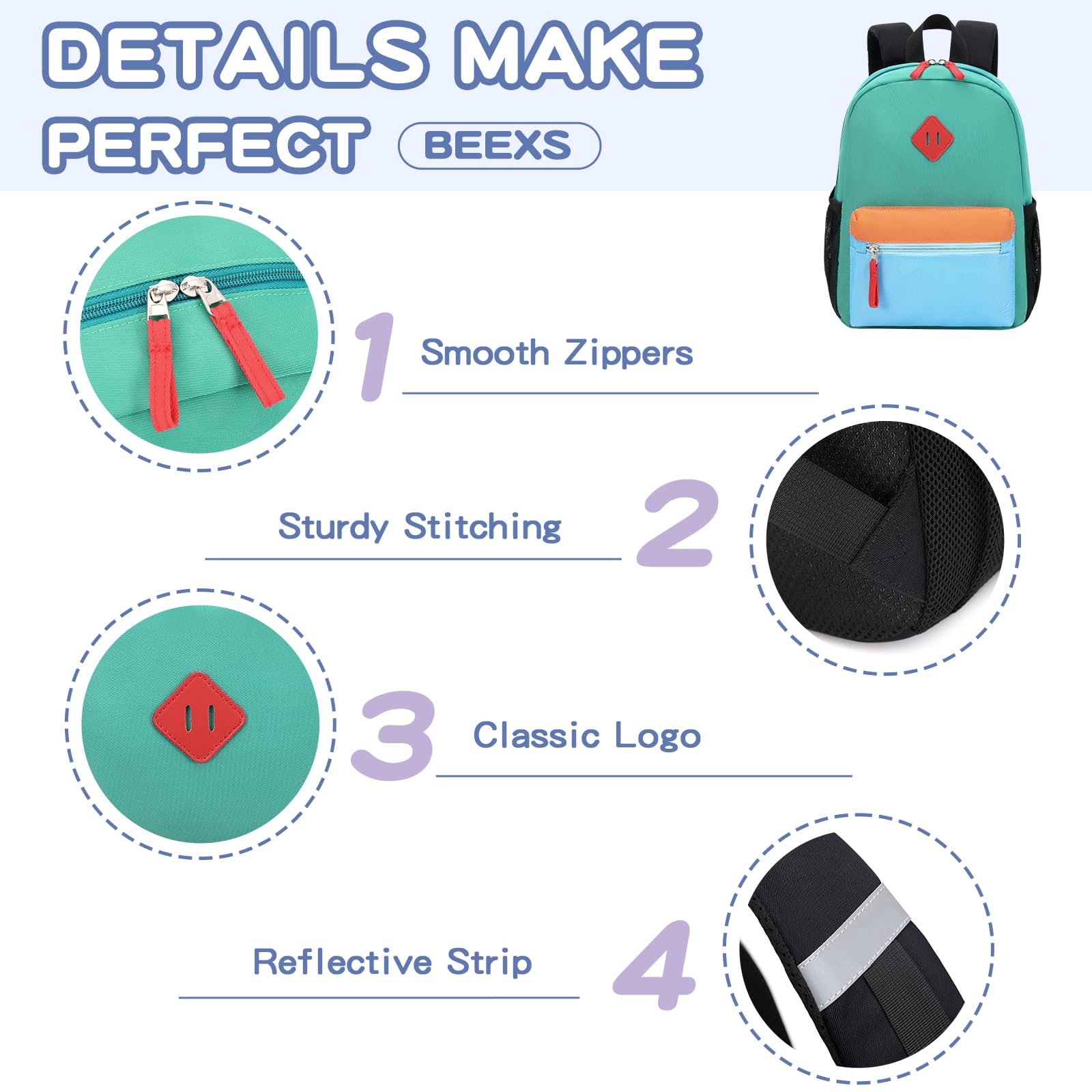 16'' Lightweight Kids Backpack for Boys & Girls - Durable School Bookbag for Elementary & Middle School Students Ages 5-14 - Lake Green & Blue Large Size Backpack - Perfect for School, Travel & Daily Use