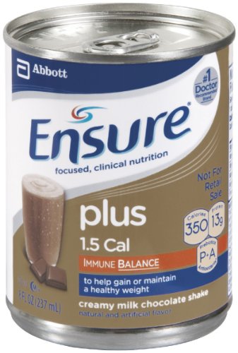 Ensure Plus Chocolate Nutritional Shake - 8oz Bottles (24 Pack) | High Protein Meal Replacement for Adults & Seniors | Great for Weight Gain, Recovery & On-the-Go Nutrition