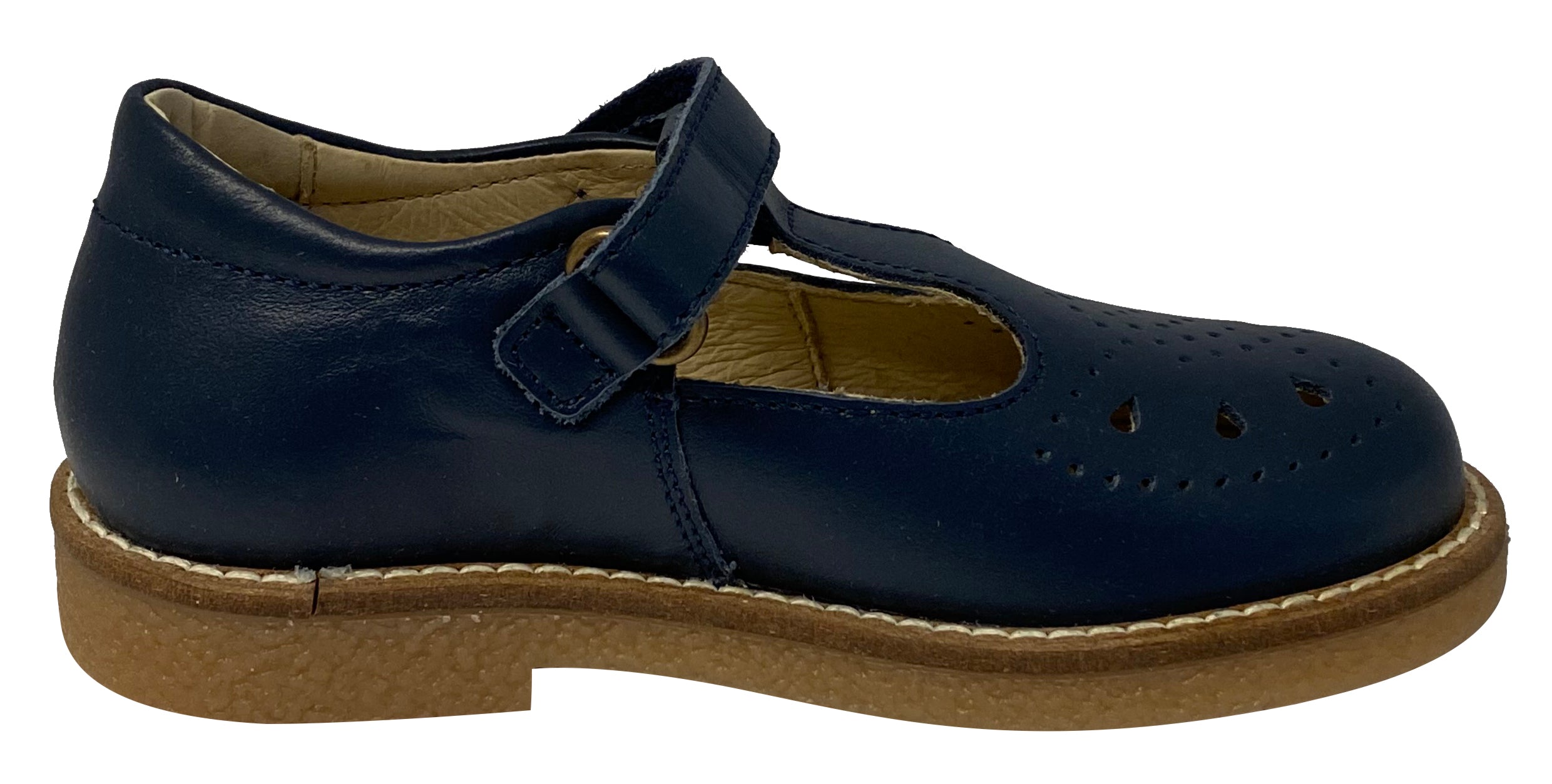 Naturino Girls Heather Vitello Flat Shoes for Toddlers - Navy Blue Mary Janes for School, Comfortable & Stylish Everyday Wear