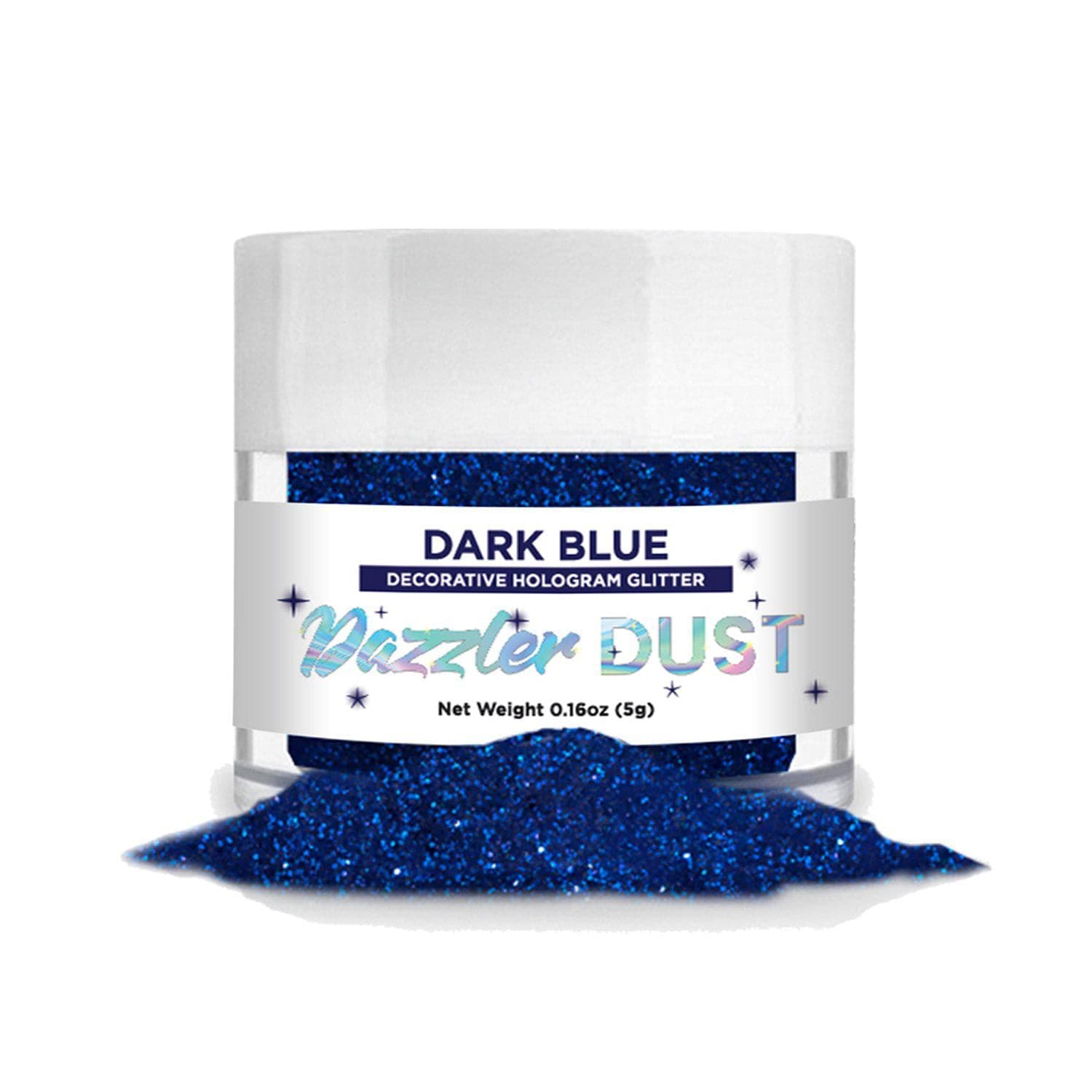 Premium Dark Blue Dazzler Dust® - 5 Gram Glitter Jar for Nail Art, Crafts & DIY Projects | High-Quality Cosmetic Glitter for Makeup, Slime & Resin Decorations