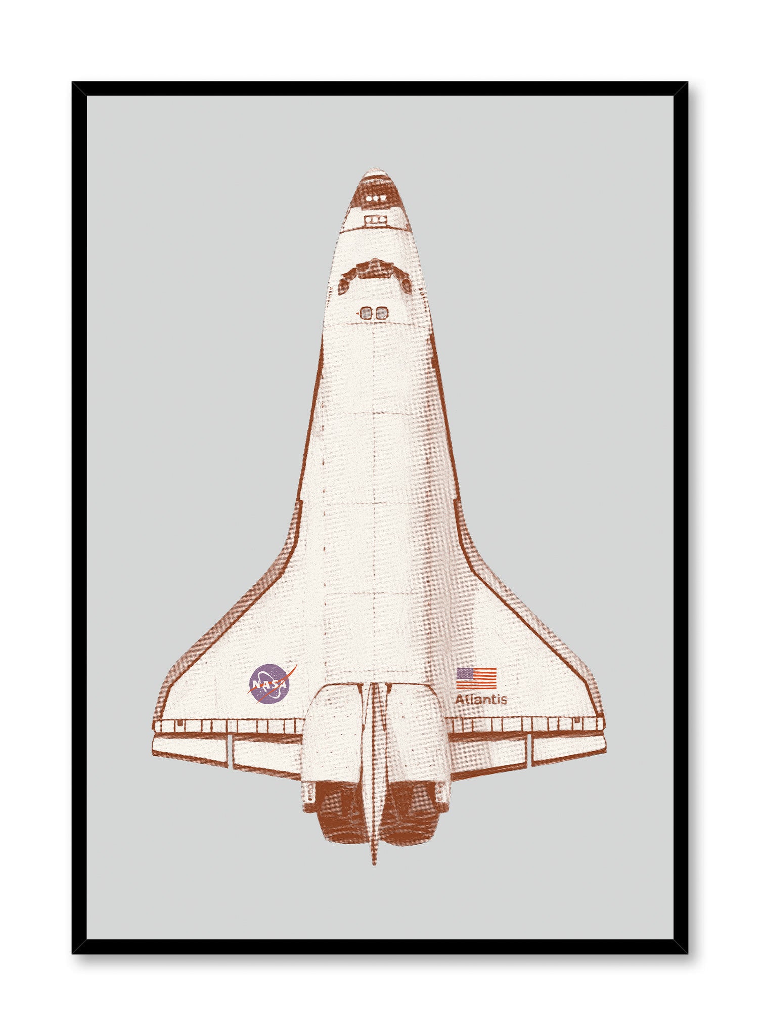 Houston We Have Lift Off NASA Space Mission Poster - Vintage Space Exploration Wall Art for Home, Office & Classroom Decor