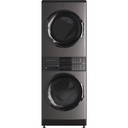 Electrolux ELTE760CAT 5.2 Cu. Ft. Front Load Washer and 8 Cu. Ft. Electric Dryer Laundry Tower in Titanium - Perfect for Small Spaces & Energy-Efficient Home Laundry