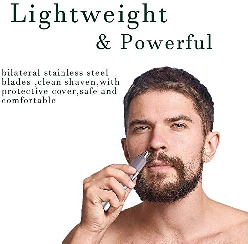 Best Cordless Painless Electric Nose & Ear Hair Trimmer for Men - Battery Operated Grooming Kit for Travel, Home & Office Use