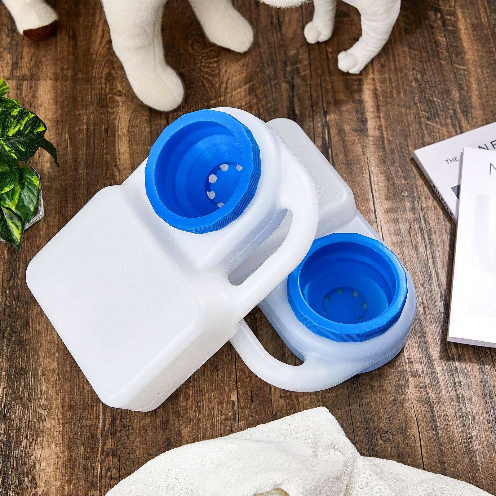 2 Pack 3 Quart Portable No Spill Dog Water Bowl - Collapsible Travel Pet Bowl for Small & Large Dogs, Cats - Ideal for Camping, Hiking, Road Trips & Outdoor Adventures