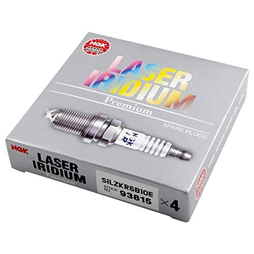 NGK SILZKR6B10E 93815 Iridium Spark Plug - Pack of 4 for Honda Civic, Accord, CR-V & More - High Performance Ignition for Better Fuel Efficiency & Engine Power