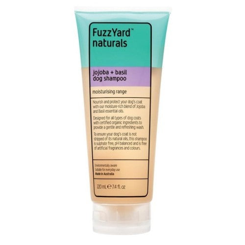 FuzzYard Moisturizing Dog Shampoo with Jojoba & Basil - Gentle Pet Shampoo & Conditioner for Dry Skin - Perfect for Bath Time & Grooming at Home