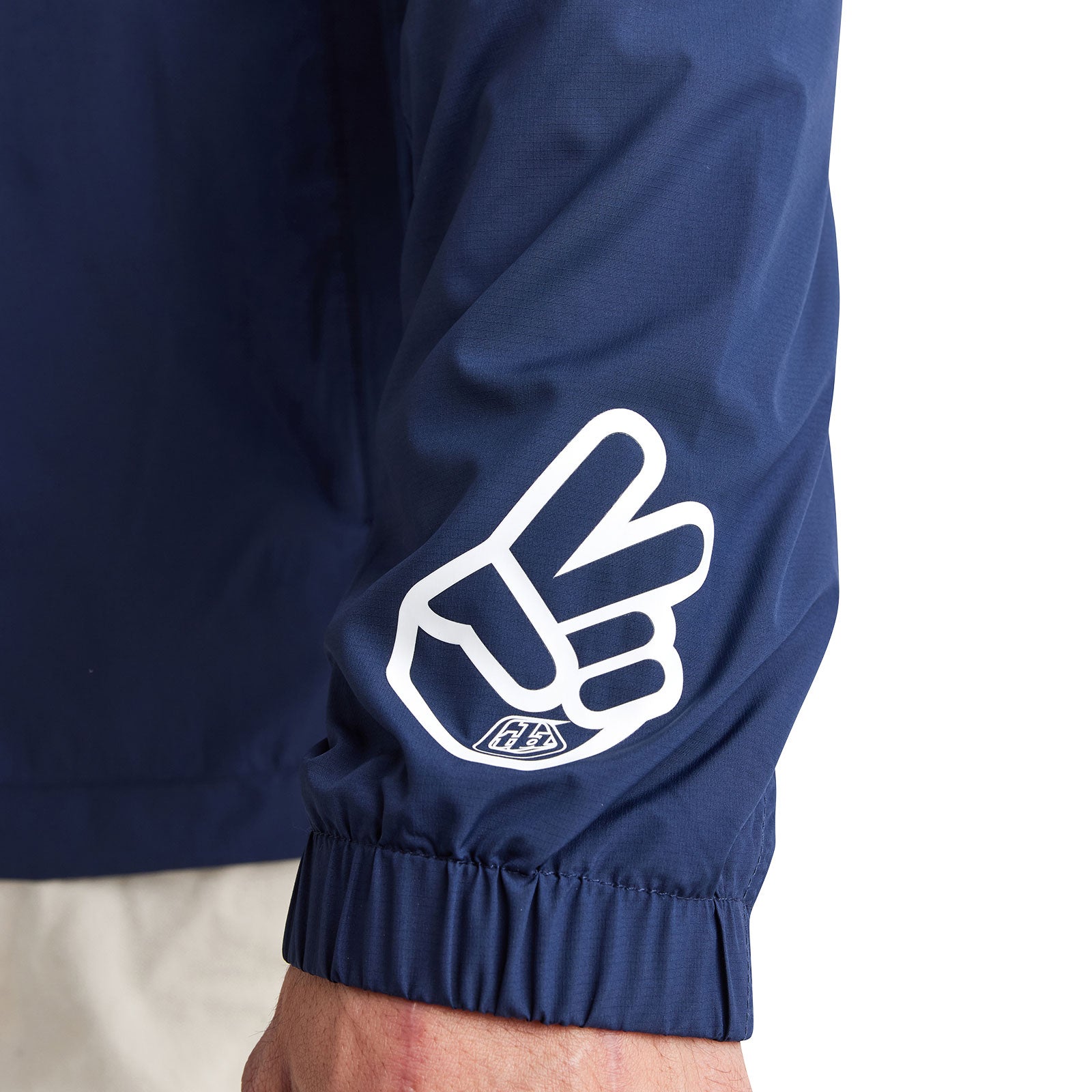 TLD GasGas Team Core Navy Windbreaker Jacket - Lightweight Waterproof Outdoor Sports Coat for Motorcycle Riding & Hiking