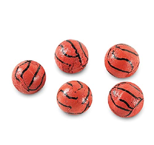 **Solid Milk Chocolate Basketballs - 1 LB (83 Pieces) - Perfect for Sports-Themed Parties, Gifts & Dessert Buffets**