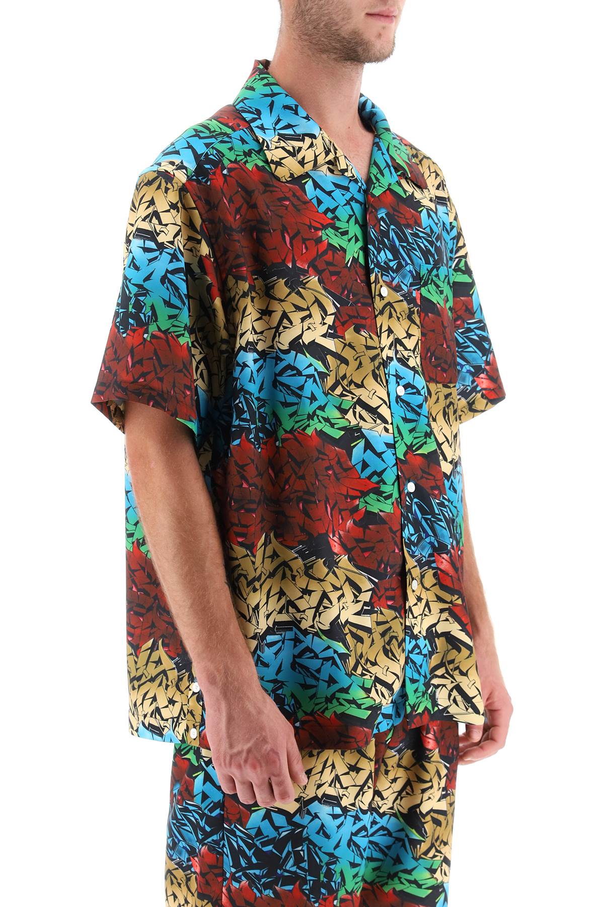 Children of the Discordance Graffiti Print Short Sleeve Shirt - Trendy Streetwear for Men - Perfect for Urban Fashion & Casual Outings