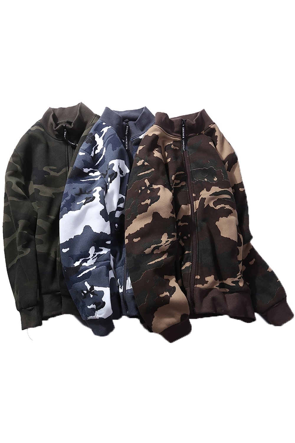 Mr.Stream Men's Winter Camouflage Fleece Jacket - Waterproof Outdoor Hunting Coat with Zip Front & Drawstrings for Hiking, Camping & Cold Weather Activities