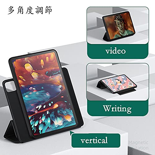 Magnetic Smart Case for iPad Air 10.9 (4th Gen 2020) - 2 in 1 Detachable Cover with Rotating Stand, Clear Inner Shell - Perfect for Work, Travel & Home Use (iPad Air 4, Black)
