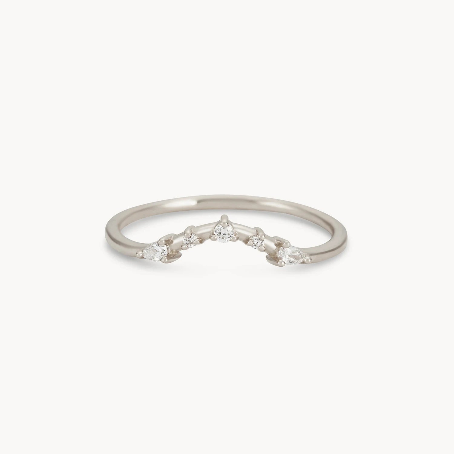 14K White Gold Diamond Love Band Ring for Women - Elegant Wedding, Anniversary, or Promise Ring for Her