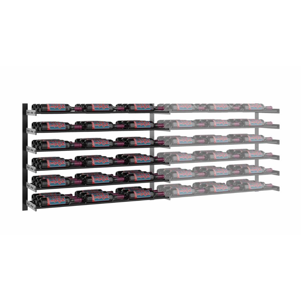 30 Inch High 3 Column Wine Wall Extension - Expandable Wine Rack for Home Bar, Kitchen, or Dining Room Storage - Perfect for Wine Enthusiasts and Entertaining Guests