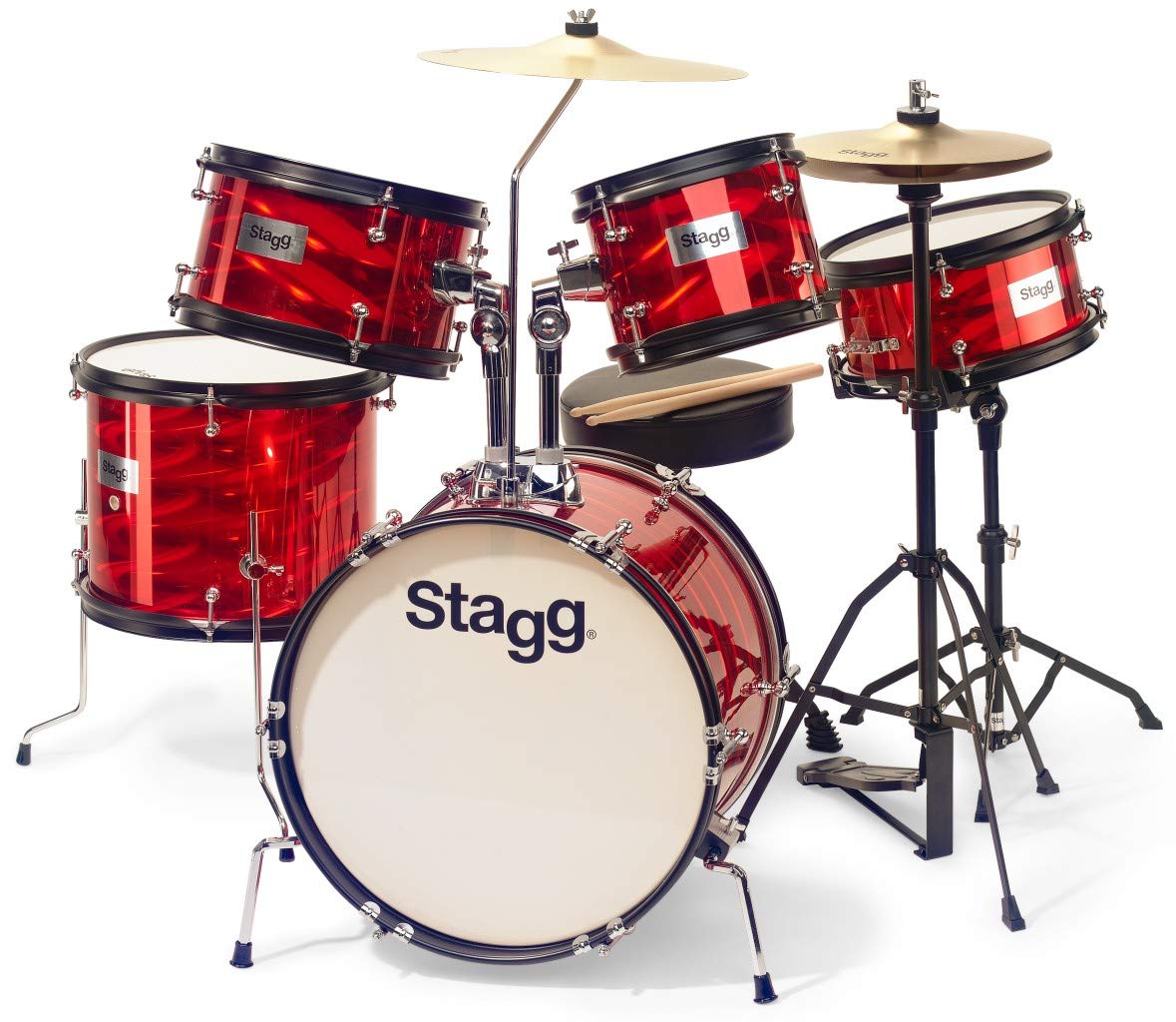 5-Piece Junior Drum Set with Hardware - 8