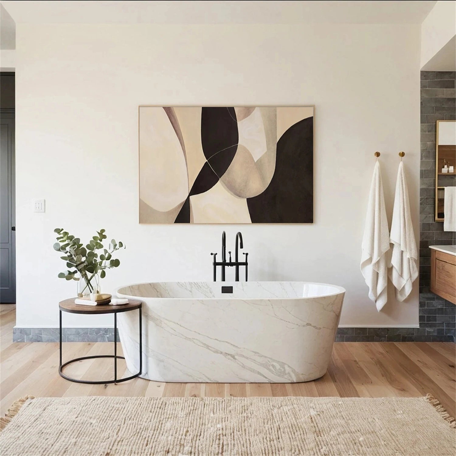 Abstract Tranquility #WS243 - Modern Wall Art Canvas Painting for Home & Office Decor - Perfect for Living Room, Bedroom, and Workspace