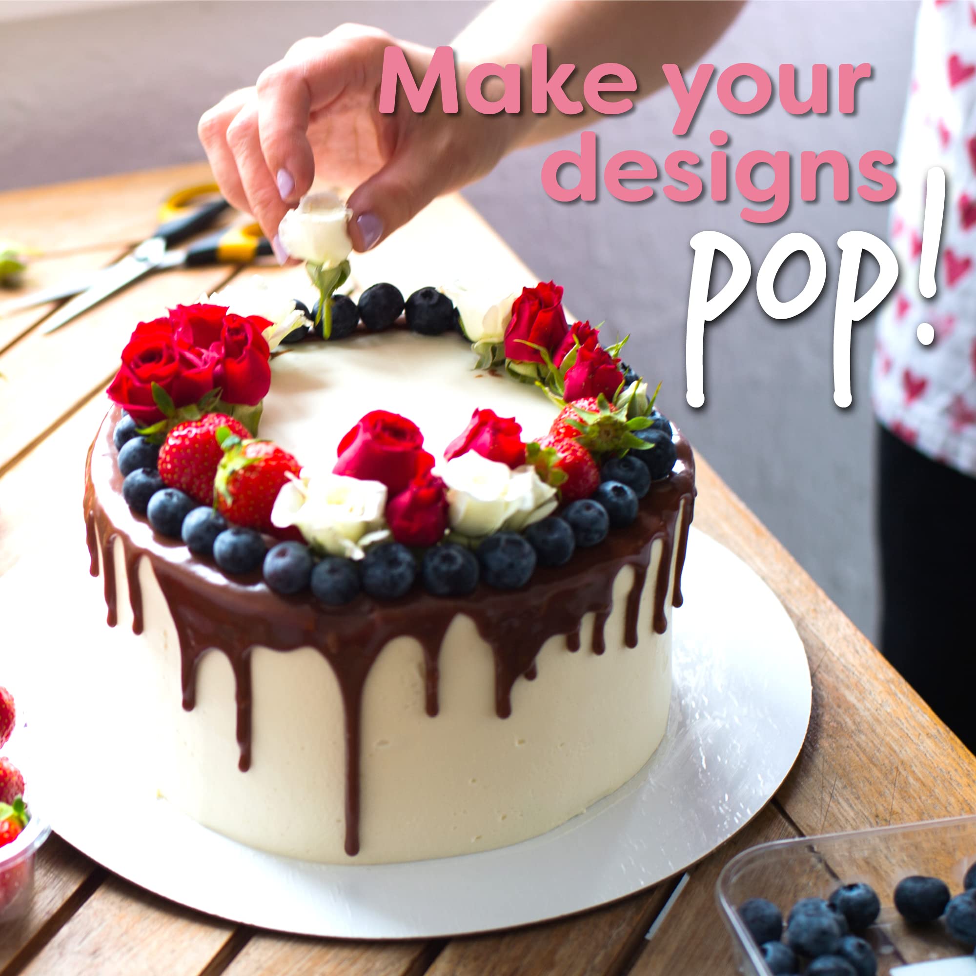 **25-Pack 6 Inch White Cardboard Cake Boards | Disposable Round Cake Platter Base for Decorating | Perfect for Birthday, Wedding & Party Dessert Displays**