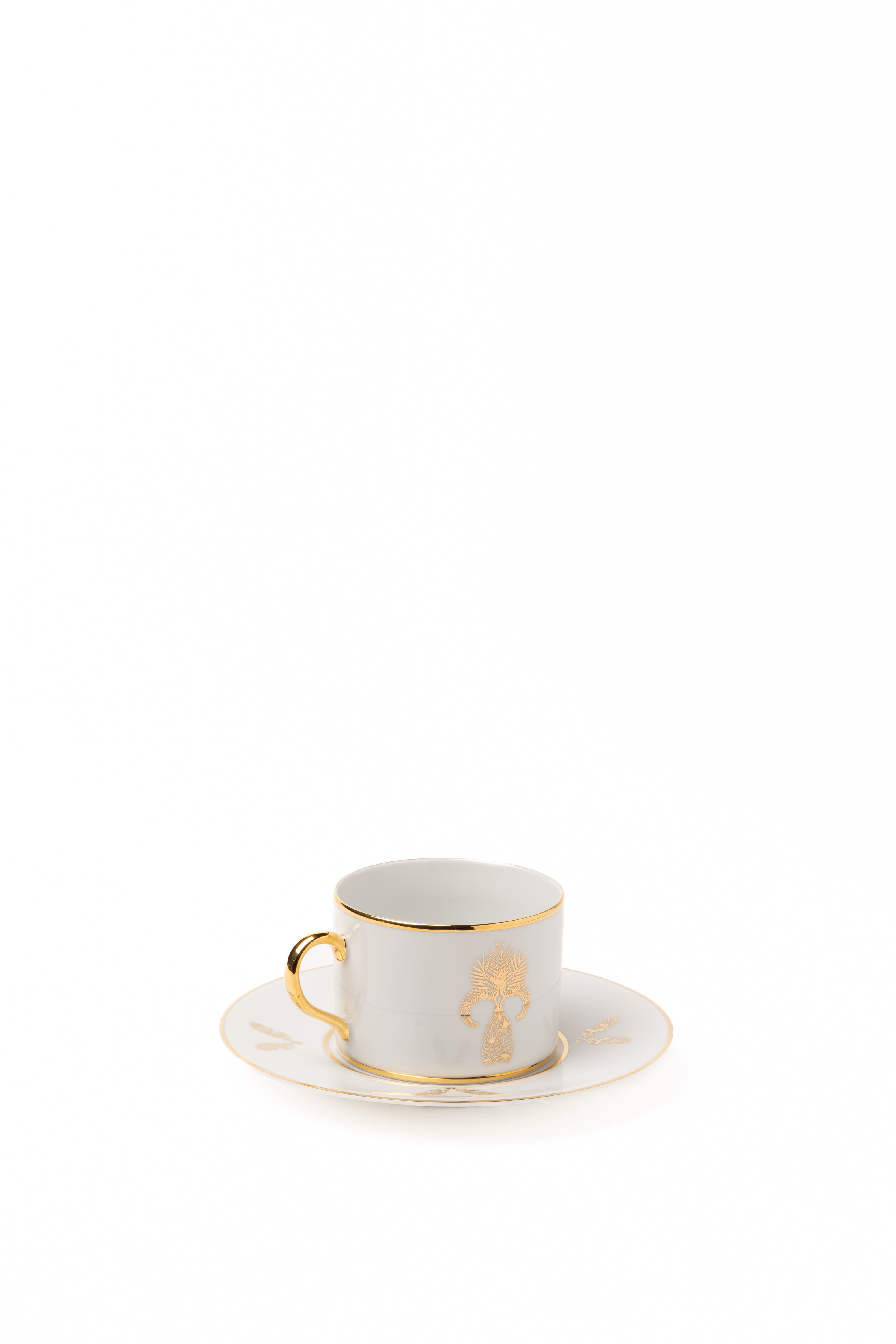 Premium Porcelain Tea Cup Set - Elegant Handcrafted Tea Cups for Herbal, Green & Black Tea - Perfect for Afternoon Tea, Gifts & Home Decor