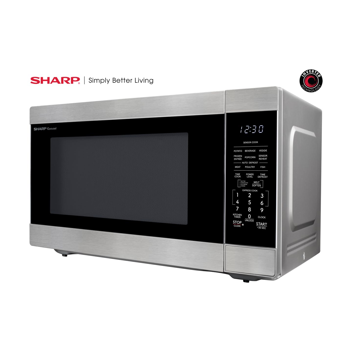 SHARP SMC2266KS 2.2 CuFt Stainless Steel Countertop Microwave Oven with 16.5