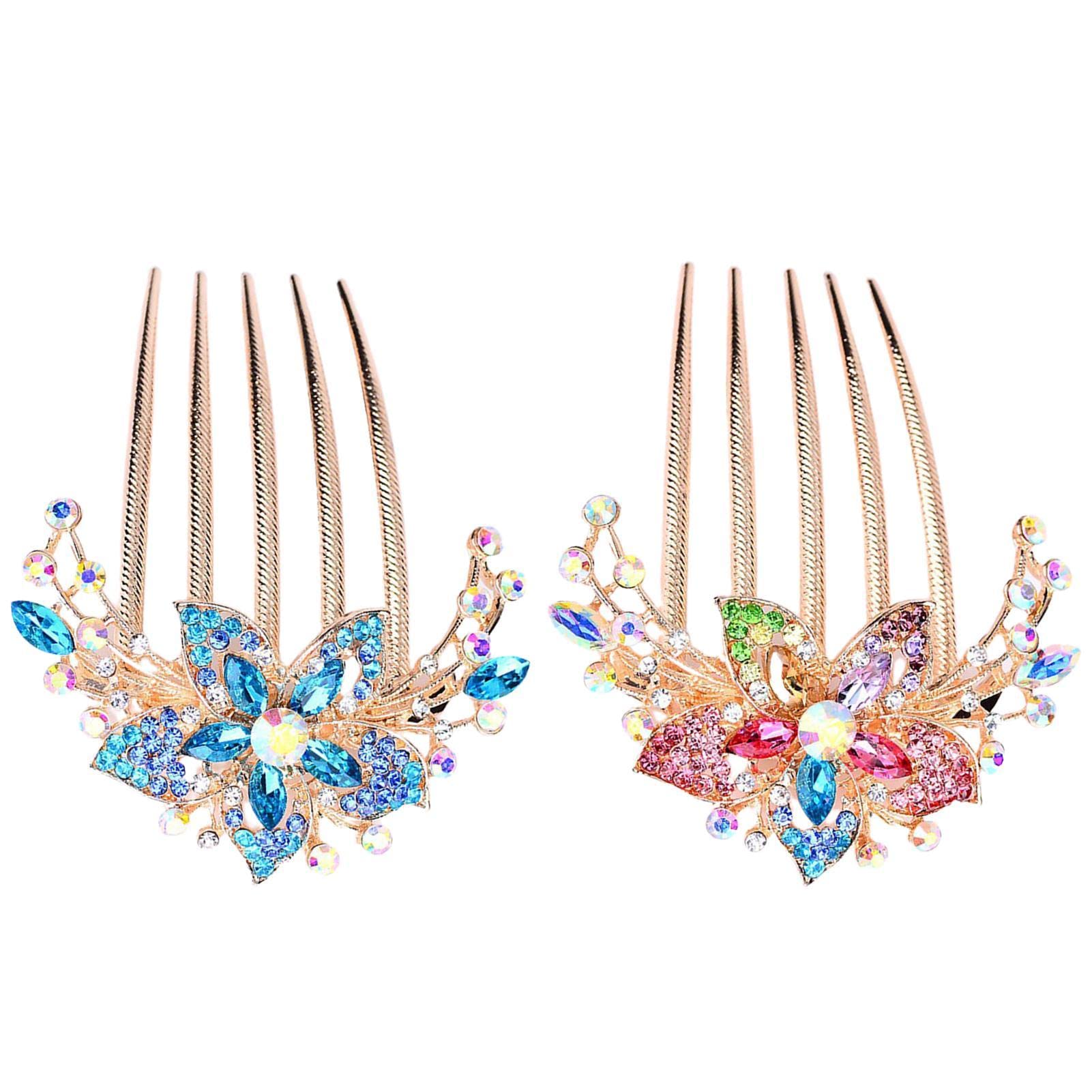 AIYING Floral Braided Hair Barrettes for Women - Elegant Decorative Hair Clips for Braids, Bangs & Flyaways | Perfect for Weddings, Parties & Everyday Styling