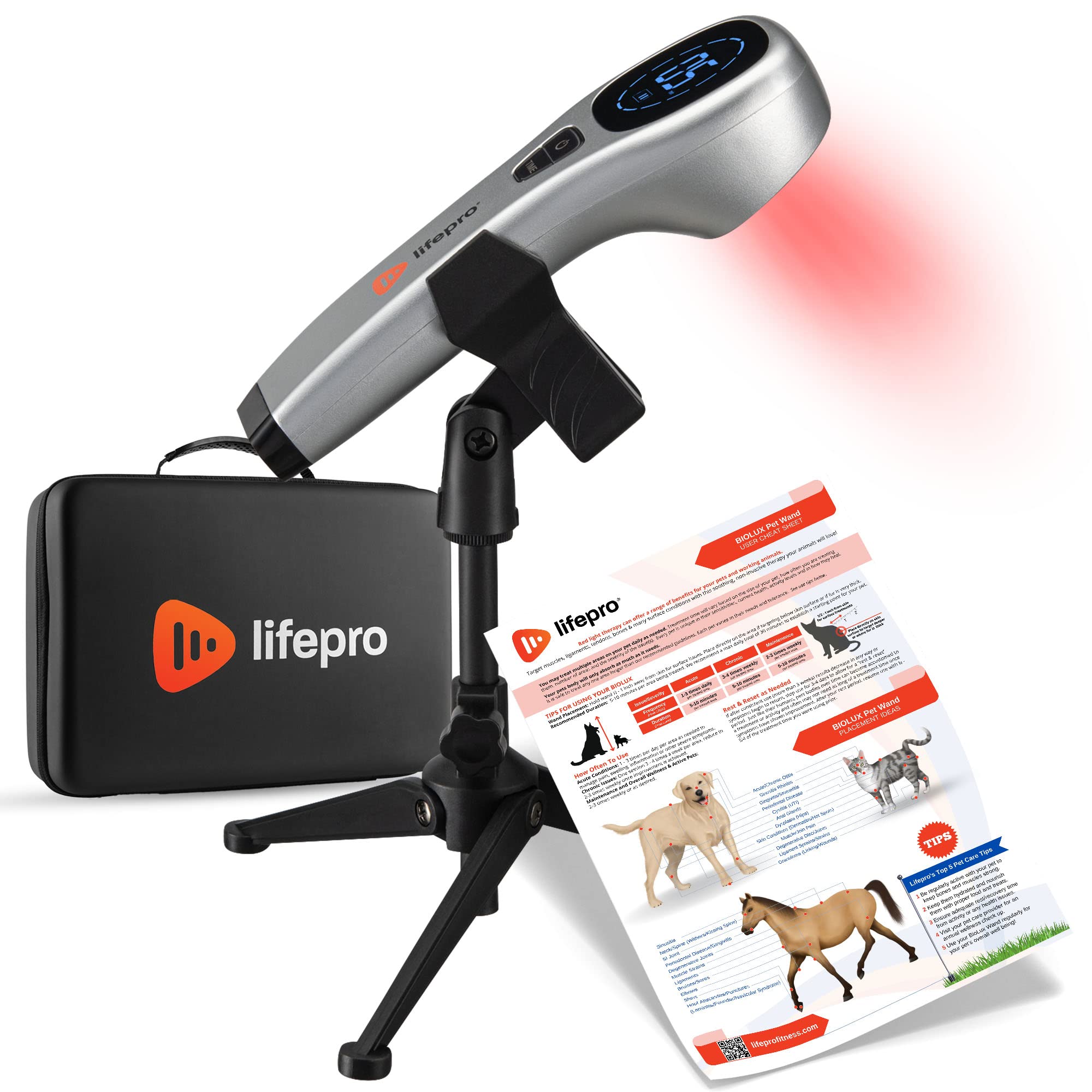 Portable Red Light Therapy Device for Pain Relief - Infrared & Near Infrared Light Therapy for Joints, Muscles, Face & Body - 3 Wavelengths to Reduce Inflammation | Perfect for Home Use, Post-Workout Recovery & Anti-Aging Skincare