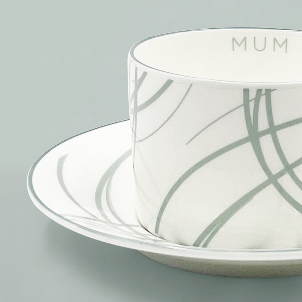 Elegant Christmas Fine Bone China Tea Cup and Saucer Gift Set for Mom - Perfect for Holiday Tea Parties, Mother's Day & Special Occasions