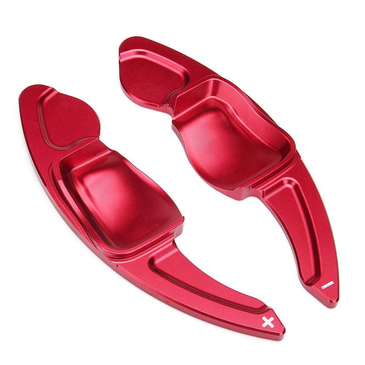 2Pcs Red Aluminum Alloy Paddle Shifters - Sport Steering Wheel Shift Paddle Extensions for VW Golf 6 MK6 GTI | Enhanced Driving Experience & Racing Performance