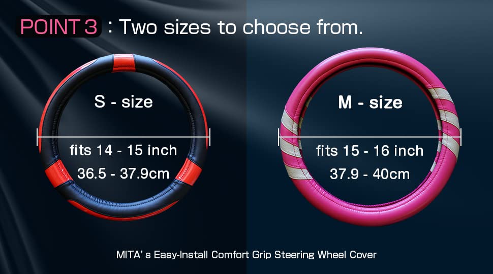 Universal 14-15 Inch Steering Wheel Cover - Easy Installation, Non-Slip Grip for Cars & Trucks | Perfect for Commuting, Road Trips & Daily Driving