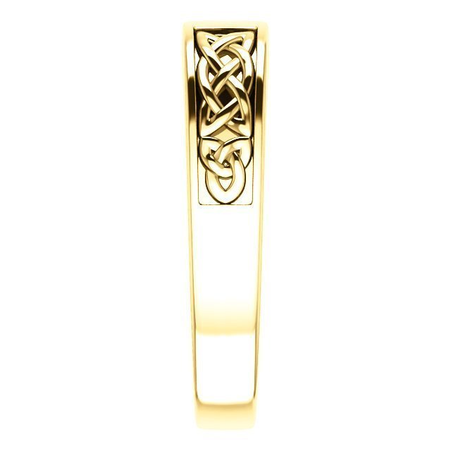 14KT Gold 3/4 CT Princess Cut Diamond Celtic Ring for Men - Elegant Wedding Band & Anniversary Gift - Perfect for Celtic Weddings, Irish Heritage Celebrations & Special Occasions