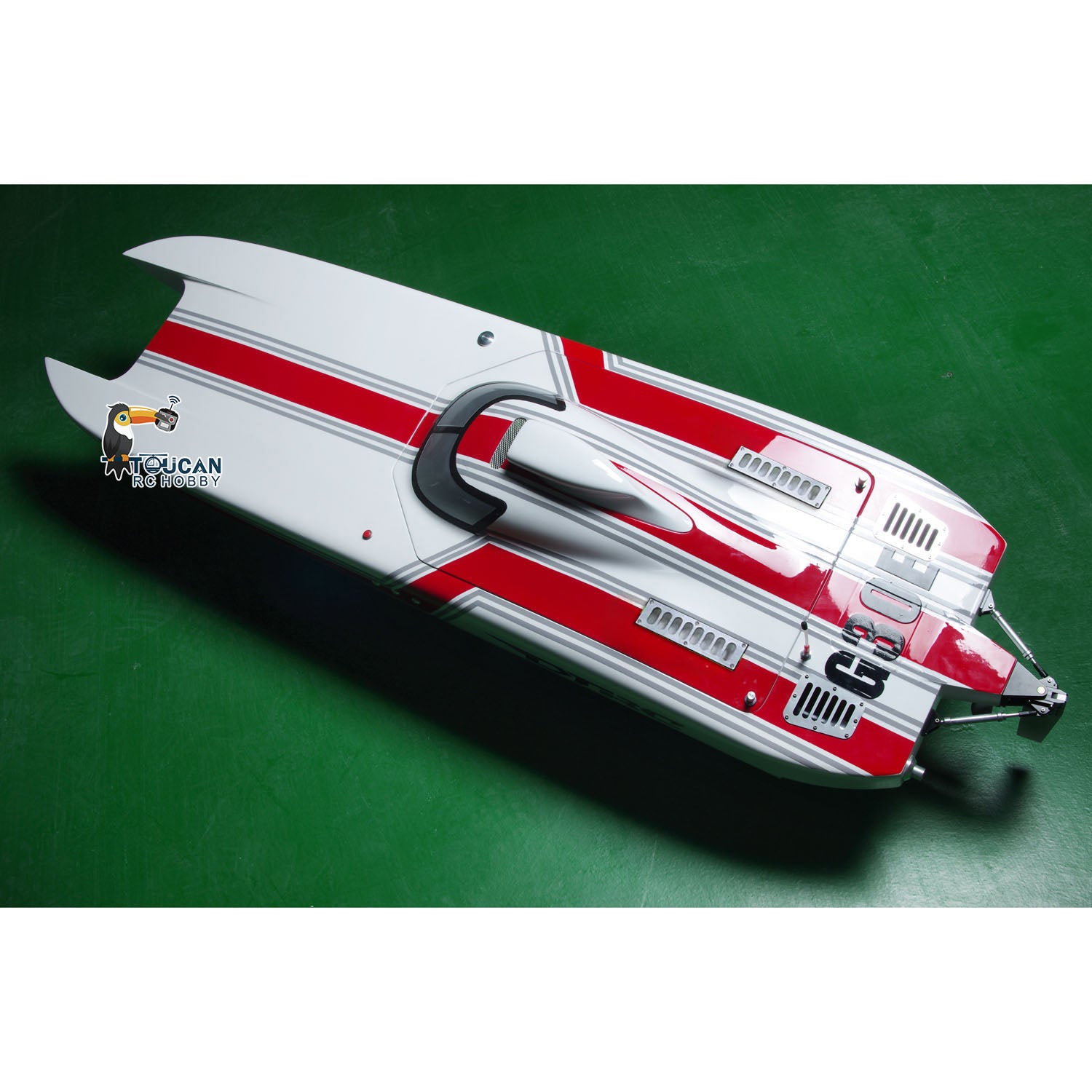 G30E 30CC Kevlar Gasoline Racing RC Boat - High Speed 65-70km/h, DIY ARTR Model with Water Cooling System, 1300x360x220mm (Radio Not Included) - Perfect for Competitive Racing, Lake Adventures & Hobby Enthusiasts