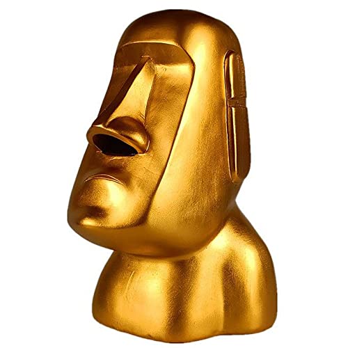 Easter Island Stone Statue Resin Tissue Box Dispenser - Decorative Napkin Holder for Home Office Bathroom Living Room Bedroom Coffee Shop | Unique Home Decor Gift Idea for Housewarming Party & Holiday Season (1PC, Color A)