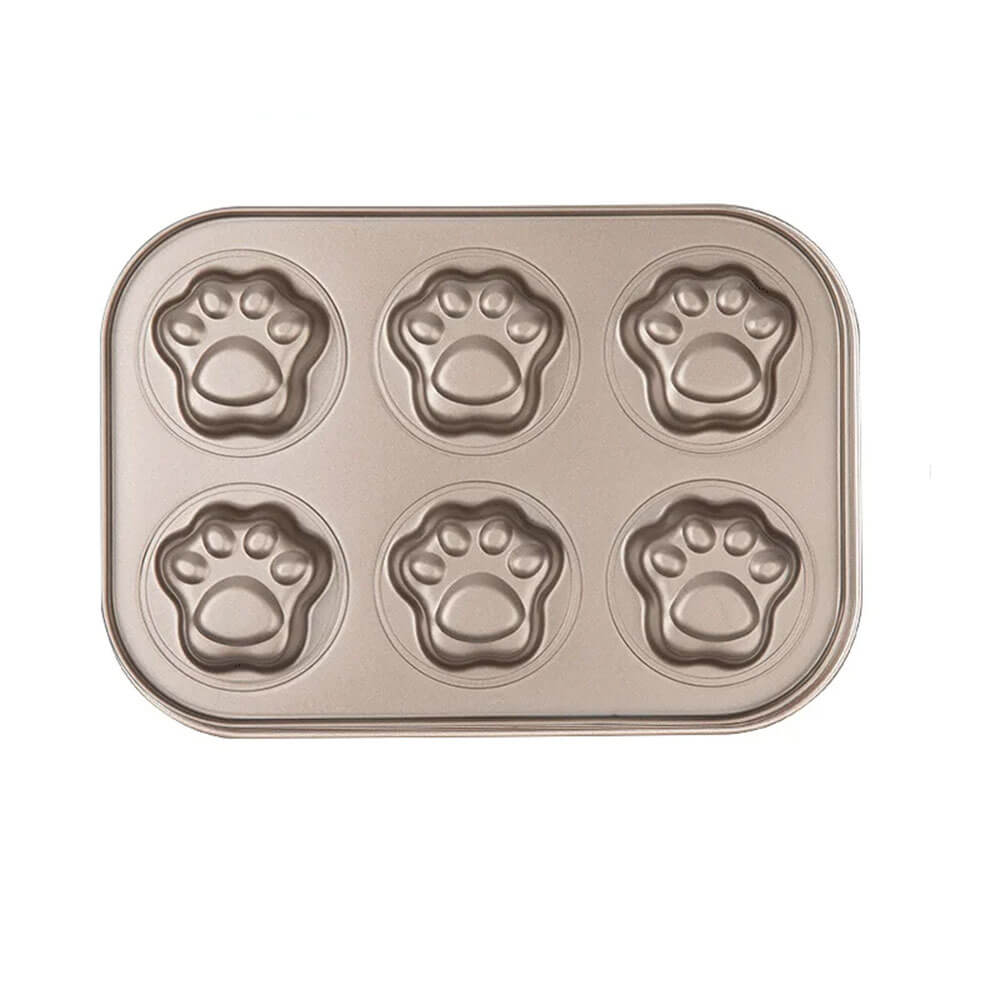 Weston Premium Carbon Steel 6-Well Baking Pans for Muffins & Cupcakes - Heavy Duty Non-Stick Cookie Sheet for Oven, Perfect for Home Baking, Parties & Professional Bakeries