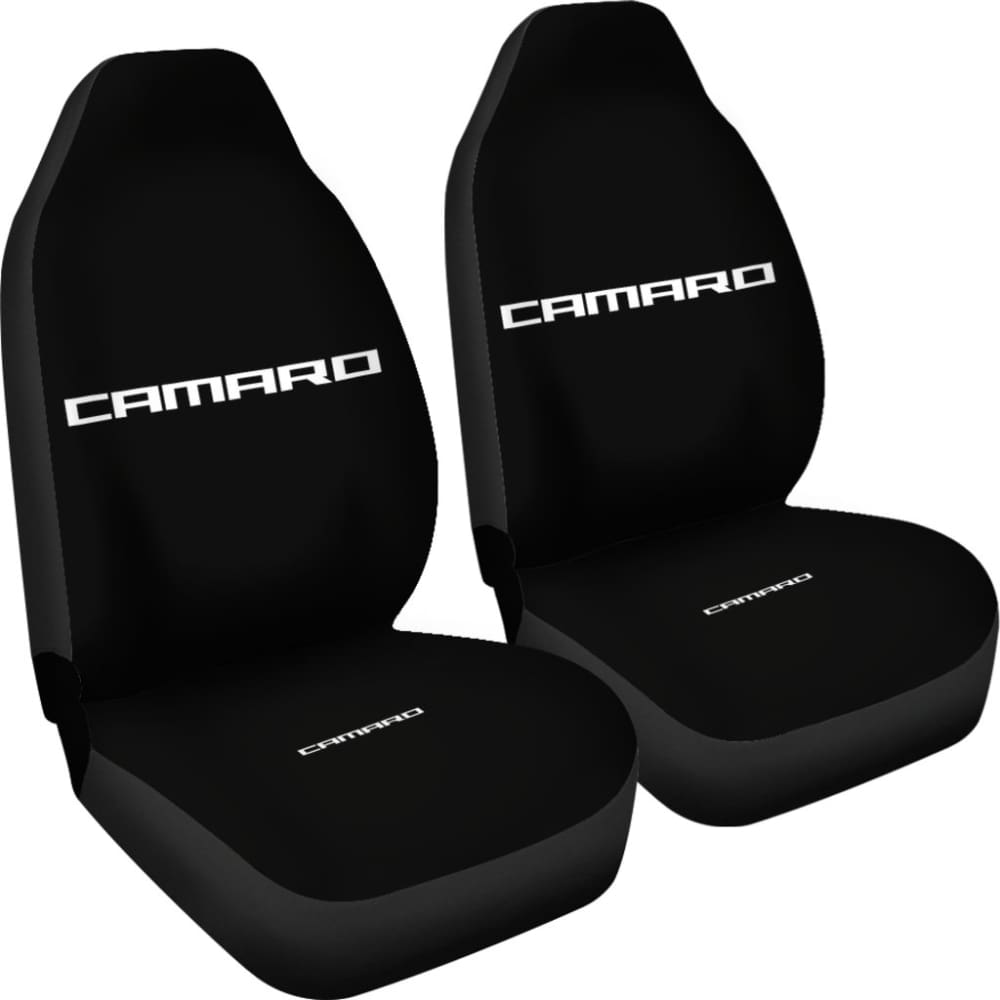 Black Camaro White Letter Car Seat Cover 212802 - Premium Custom Fit Seat Protector for Chevrolet Camaro - Perfect for Road Trips, Daily Commutes & Car Shows