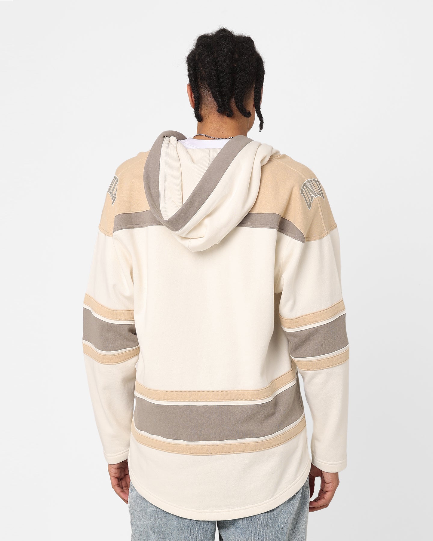 47 Brand UNLV Superior Lacer Hoodie - Cream/Khaki - Comfortable College Sweatshirt for Men & Women - Perfect for Campus Wear, Game Day & Casual Outfits