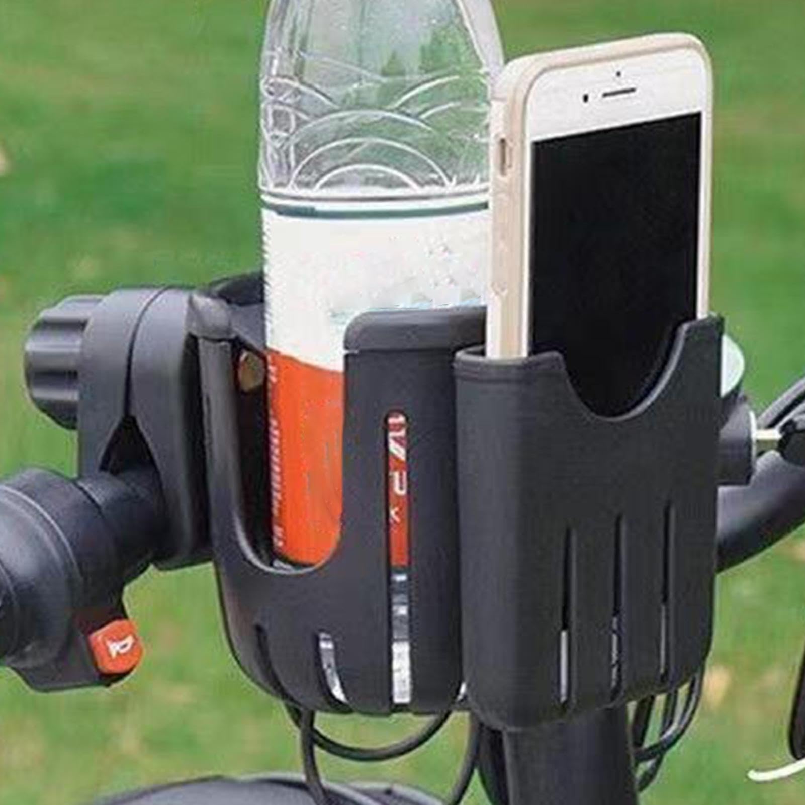 Wheelchair & Scooter Cup Holder with Phone Mount - for Strollers & Walkers