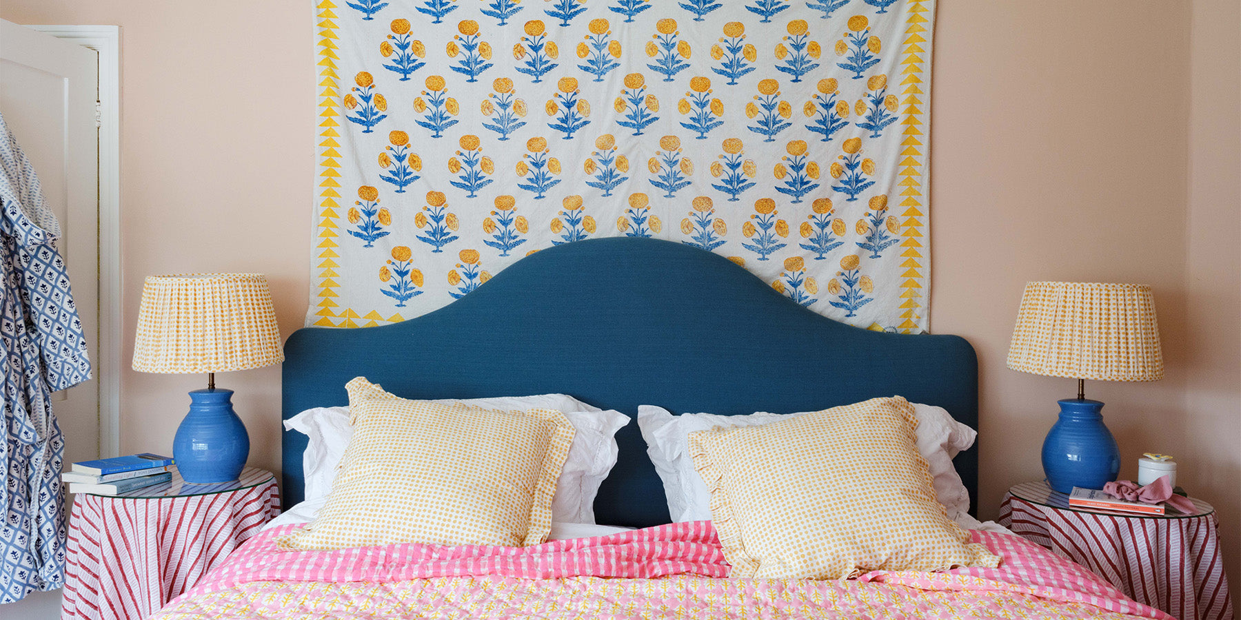 Mustard Yellow Pleated Lampshade - Large Size for Bedroom, Living Room & Office Lighting Decor