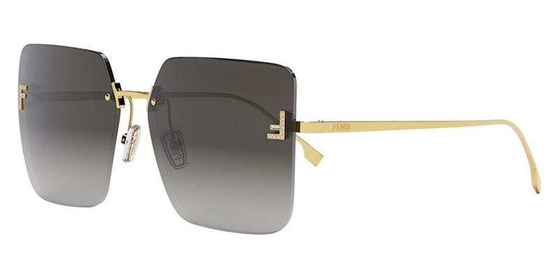 Fendi FE4082US Rimless Gradient Grey Polarized Sunglasses for Women - UV Protection, Lightweight & Stylish for Driving, Beach & Outdoor Activities