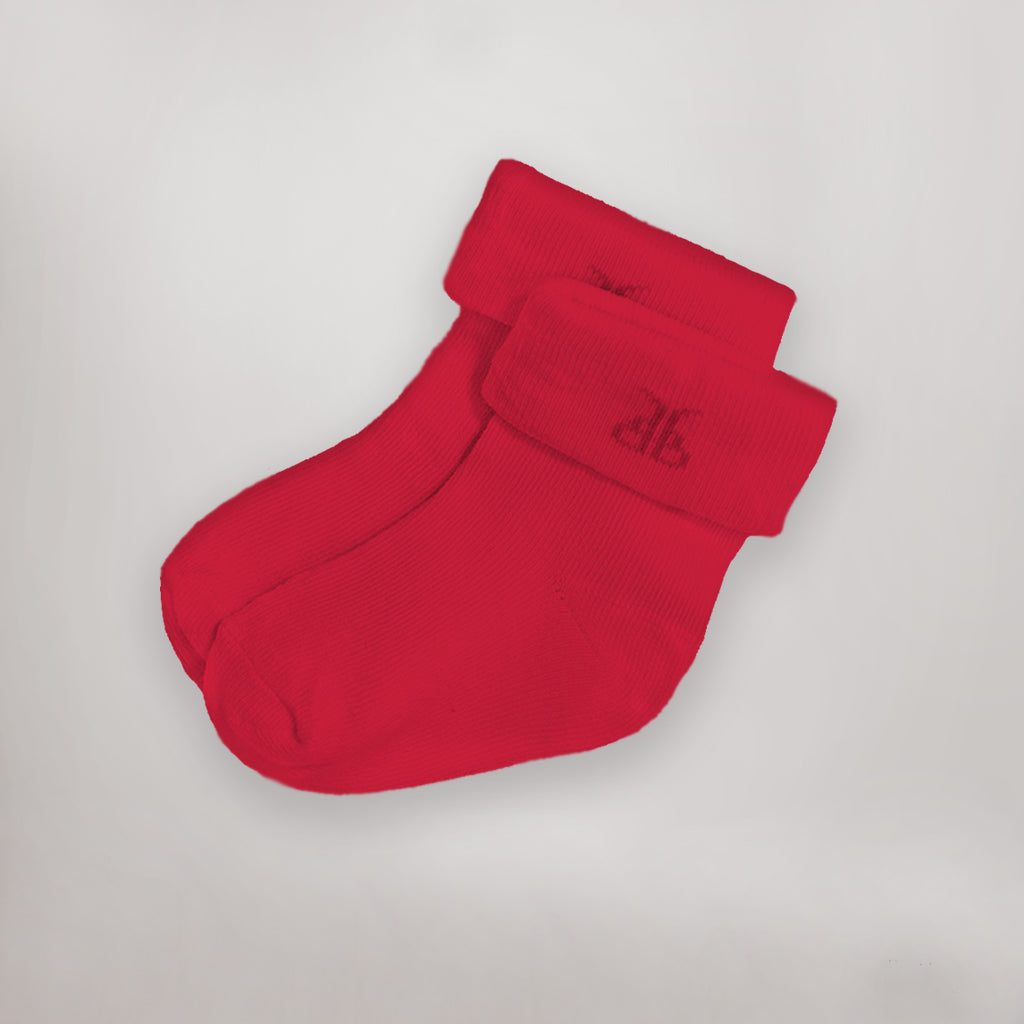 Baby's First Christmas Rosebud Sock Cracker - Red Holiday Baby Gift for Newborns & Infants - Perfect for Christmas Photo Shoots, Stocking Stuffers & Keepsake Memories