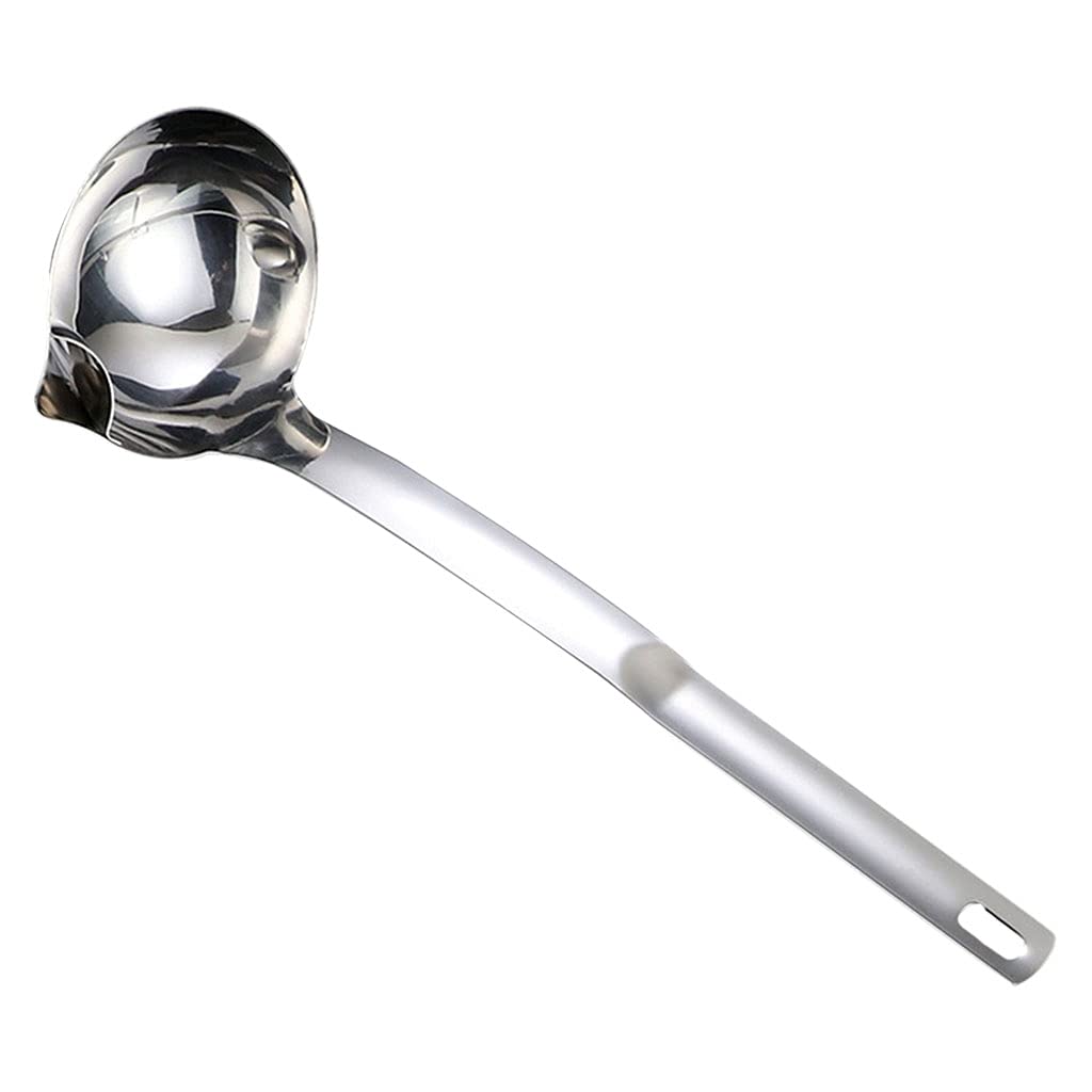 Baoblaze 304 Stainless Steel Kitchen Ladle - 12 Inch Soup Spoon, Hot Pot & Cooking Utensil with Ergonomic Handle - Perfect for Serving Soups, Stews, and Pasta Dishes