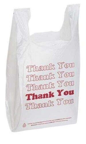 Red & White Thank You Gift Bags - 1000 Pack for Supermarket, Grocery, Stationery & Gift Wrapping Supplies | Perfect for Retail Stores, Party Favors & Wedding Giveaways